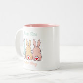Personalisierte OsterTasse Zweifarbige Tasse (Vorderseite Links)