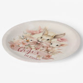 Personalisierte OsterTeller Pappteller (Schrägansicht)