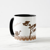 Personalisierte Ostrich-Safari-Tasse Tasse (Vorderseite Links)