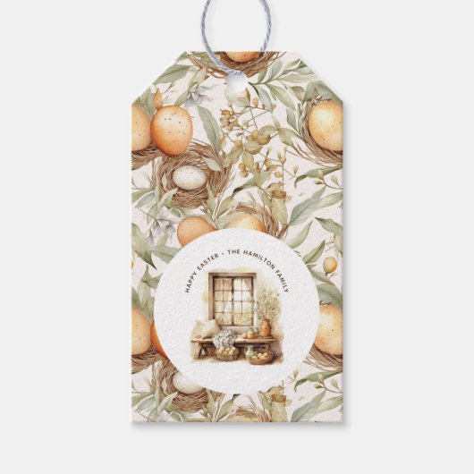 Personalisierte Ostseite Geschenkanhänger (Vorderseite)