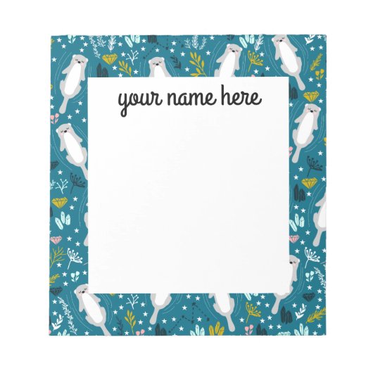 Personalisierte Otters Notepad Notizblock (Vorderseite)