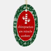 Personalisierte ovale Chiropraktor-Verzierung Keramik Ornament (Rechts)