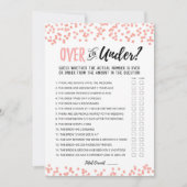 Personalisierte Over oder Under Brautparty Game Ca Einladung (Vorderseite)