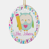 Personalisierte Owl School Teacher Ornament (Rechts)
