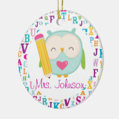 Personalisierte Owl School Teacher Ornament (Links)