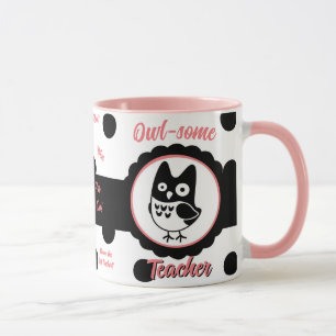 Personalisierte Owl-some Teacher Tasse