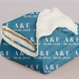 Personalisierte Ozeanblaue Decke als Geschenk für Sherpadecke