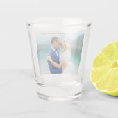Personalisierte Paar-Foto-Hochzeit Schnapsglas (Rückseite)