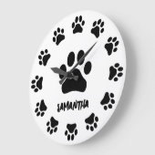 Personalisierte Paarbildung Große Wanduhr (Winkel)