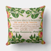 Personalisierte Paare 1. Hochzeitstag Kissen (Rückseite)