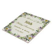Personalisierte Paare 50. Hochzeitstag Fliese (Seite)