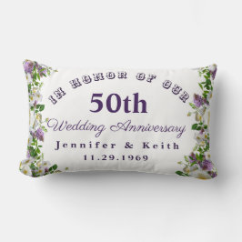 Personalisierte Paare 50. Hochzeitstag Lendenkissen