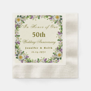 Personalisierte Paare 50. Hochzeitstag Serviette