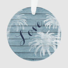 Personalisierte Paare Beach Palmen auf Holz LIEBE Ornament