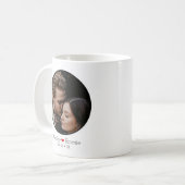 Personalisierte Paare Foto Name und Datum Kaffeetasse (Vorderseite Links)