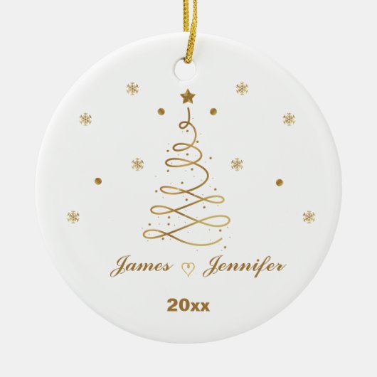 Personalisierte Paare Foto Weihnachten für Freund Keramik Ornament (Vorne)