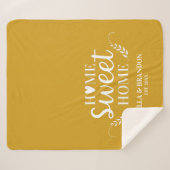 Personalisierte Paare Hochzeit Sherpadecke (Vorderseite (Horizontal))