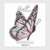 Personalisierte Paare Liebe Schmetterlingsaufklebe Aufkleber (Blatt)