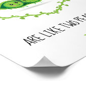 Personalisierte Paare mit "zwei Erbsen im Alter" Poster (Ecke)