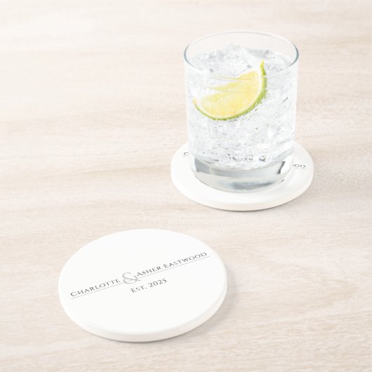 Personalisierte Paare Name Untersetzer (Seite)