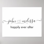 Personalisierte Paare Namen Herzposter Poster (Vorne)