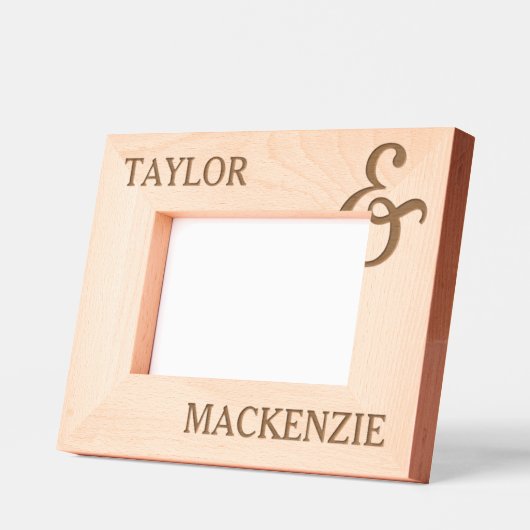 Personalisierte Paare Namen und Ampersand Geätzte Rahmen (Links)