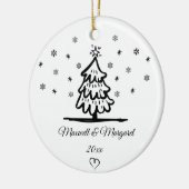 Personalisierte Paare nennen Weihnachten für Freun Keramik Ornament (Links)
