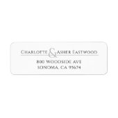 Personalisierte Paare Neuverheiratete Rücksendeadr (Vorne)