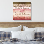 Personalisierte Paare oder Hochzeiten mit Liebe Zi Leinwanddruck (Insitu (Schlafzimmer))
