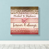 Personalisierte Paare oder Hochzeiten mit Liebe Zi Leinwanddruck (Insitu (Holzboden))