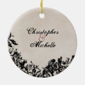 Personalisierte Paare Reitpferde Keramik Ornament (Hinten)