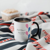 Personalisierte Paare Rosa und Blau Halb Herz Tasse