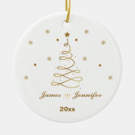 Personalisierte Paare Weihnachten für Freund Keramik Ornament