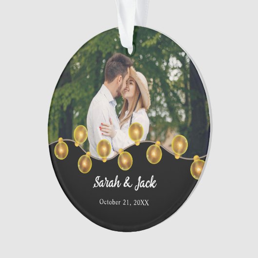 Personalisierte Paare Weihnachtsgeschenk für Hochz Ornament (Vorderseite)