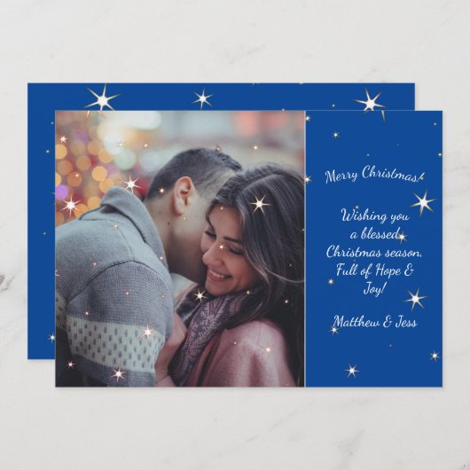 Personalisierte Paare Weihnachtskarte (Vorne/Hinten)