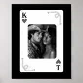Personalisierte Paare Western Kartenspiel Schwarz Poster (Vorne)