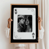 Personalisierte Paare Western Kartenspiel Schwarz Poster