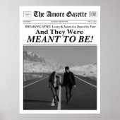 Personalisierte Paare Zeitung "Meant to Be" Poster (Vorne)
