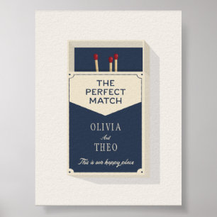 Personalisierte Paargeschenke Die perfekte Überein Poster