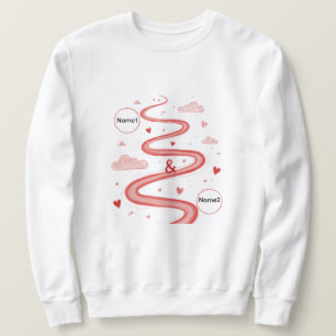 Personalisierte Paarnamen Liebes-Sweatshirt Sweatshirt