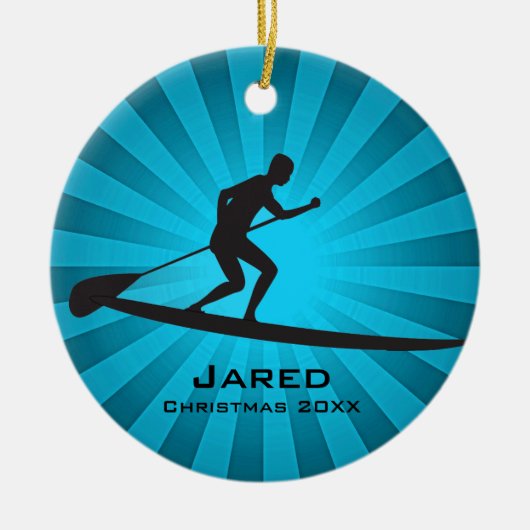 Personalisierte Paddleboarding Ornament (Vorne)