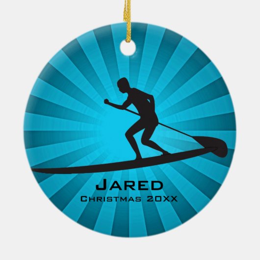 Personalisierte Paddleboarding Ornament (Hinten)