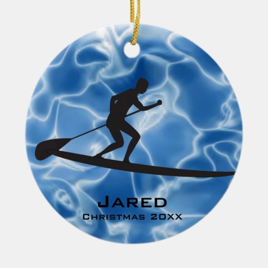 Personalisierte Paddleboarding Ornament (Vorne)
