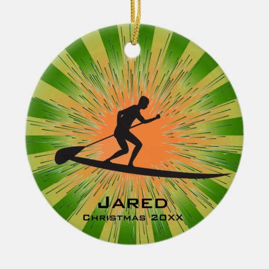 Personalisierte Paddleboarding Ornament (Vorne)