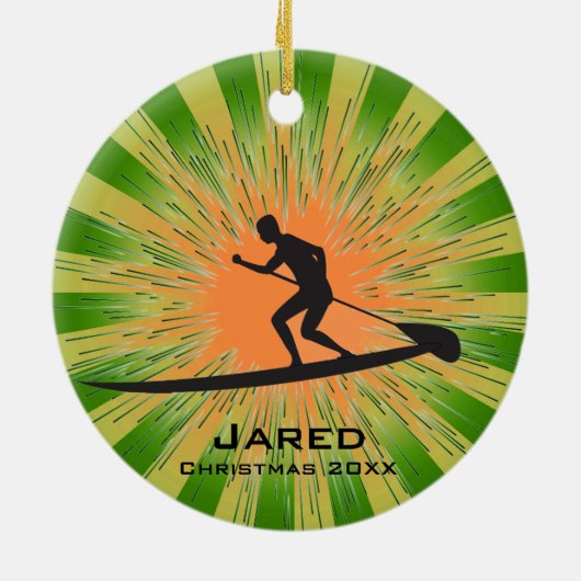 Personalisierte Paddleboarding Ornament (Hinten)