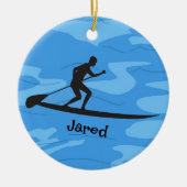 Personalisierte Paddleboarding Ornament (Vorne)