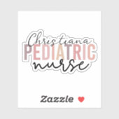 Personalisierte Pädiatrische Krankenpflege Aufkleber (Blatt)