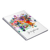 Personalisierte Paint splash Butterfliegen Pop Art Notizblock (Rechte Seite)