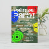 Personalisierte Paintball-Party Einladungen (Stehend Vorderseite)