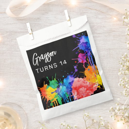 Personalisierte Paintballparty Geschenktütchen (Ausgeschnitten)